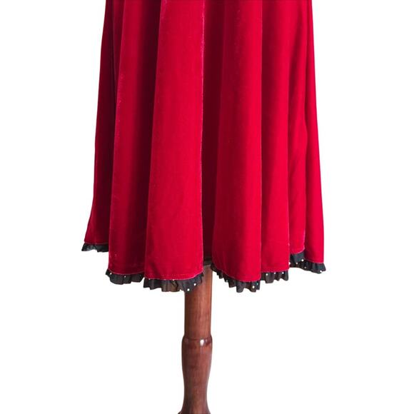 Sourpuss Velvet Vivienne Pinup Dress Women's Size M Med Mini Lace Trim 1245 vamp - Picture 6 of 14